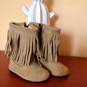 Infant Size 4 Leather Fringe Boot